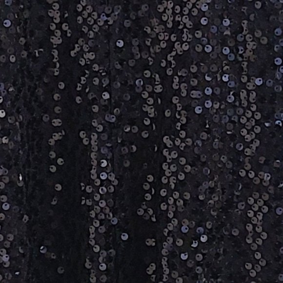 black sequin dress with see-through mesh - Picture 4 of 5